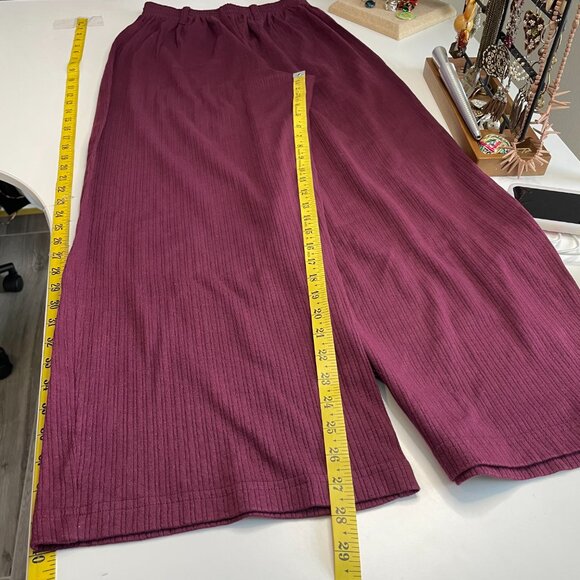 Wet Seal Burgundy Wide Leg Pants - Picture 6 of 7